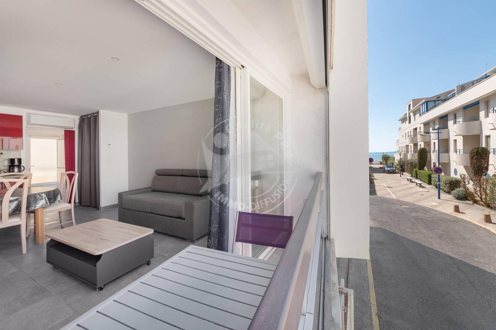 As21512 - Studio Cabine Vue Mer Laterale Avec Parking Prive A 20M De La Plage 勒格罗-迪鲁瓦 外观 照片